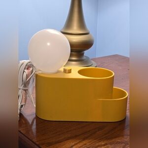 Room Essentials Yellow Organizer Lamp LED Touch Dimmable Desk Nightstand Storage
